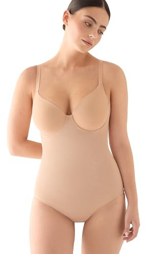 YSABEL MORA Nomarks Body de Control Efecto Invisible Reductor de Cintura y Abdomen. Bodie Moldeador Shapewear de Tul Transpirable con Tirantes Anchos y Copas Lisas y Suaves de Microfibra.