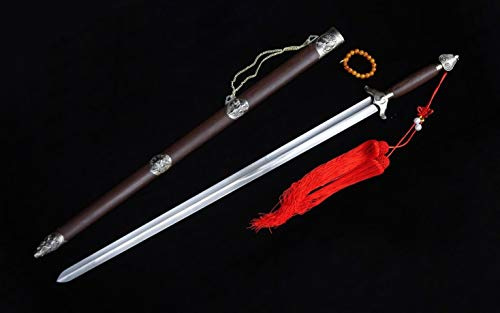 Tai chi Sword,Forged Damascus Steel,Rosewood Scabbard,Alloy Fitting,Kung fu