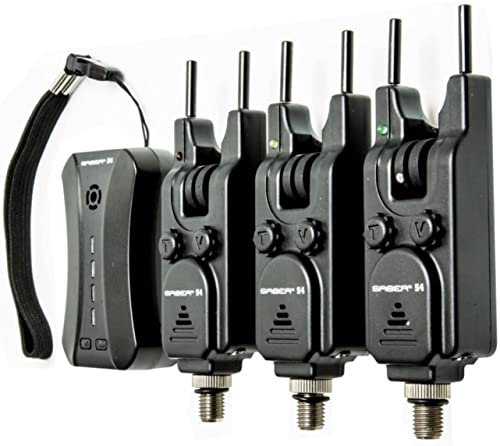 Saber New S4 Drahtloser Alarm für 3 + 1 Set Karpfenangeln Snag Bars