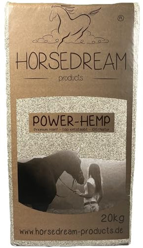 Power-Hemp Classic | Einstreu Pferde & Kleintiere | 100% Hanf | Allergiker | (20 kg (1 Ballen))