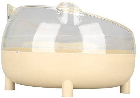 Gamelles pour Chat Inclinées Gamelle Surélevée pour Chat et Eau Anti-vomissements Bol Orthopédique pour Chat avec Couvercle et Support Antidérapant pour Chats et Chiens de Petite Taille(jaune)