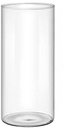 Vase, Acrylic Cylindrical Vase, High Borosilicate Glass Straight Multi Functional Vase, Hydroponic Landscape Flower Pot, Home Decoration(8.5 x 20cm)