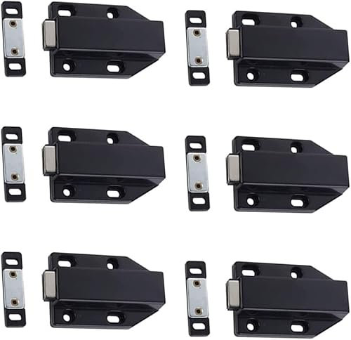 Magnetischer Türschnäpper, Push-to-Open-Türschnäpper, 6 Stück, Schrank-Magnet-Türschnäpper, Schrank-Druckriegel, Türmagnet, Küchenschubladenschließer, Drucköffner for Türdämpfer, großer Kleiderschrank