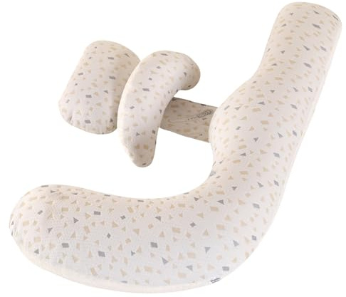 GKXLH Cuscino per Gravidanza - Cuscini per Gravidanza per Supporto del Sonno per Schiena, Fianchi, Gambe, Morbido Cuscino di Maternità per Donne Incinte Staccabile e Regolabile Doppio Cuneo con Fodera
