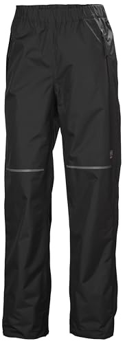 Helly-Hansen Manchester 2.0 Pro Shell - Pantaloni da uomo, impermeabili, traspiranti, riflettenti, cerniere YKK, accesso agli stivali, 990 Nero, S