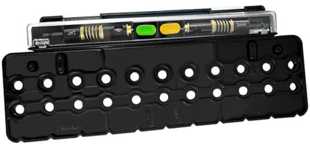 Asixxsix Regalstift-Vorrichtung, 1/4 Zoll und 5 Mm Regalstift-Bohrvorrichtung, Bohrschablone für Schrankscharniere, Schrank-Hardware-Vorrichtungswerkzeug, Bohrführung,