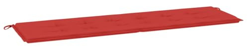 vidaXL Gartenbankauflage, Bankauflage Sitzkissen Outdoor, Polsterauflage Auflage für Gartenbank, Bankpolster Bankkissen, Rot 180x50x3cm Oxford-Gewebe