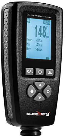 Steinberg Systems Medidor De Espesor De Revestimiento SBS-CT-123 Pro (0-5.000μm - ±3% + 2 μm / ±5% + 2 μm, Capacidad 320 valores, Incl. maletín y accesorios)