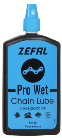 ZEFAL Pro Wet Lube 120 ML - Lubricante Biodegradable para la Cadena de Bicicleta - Aceite Bicicleta - Largas distancias y Todas las Condiciones