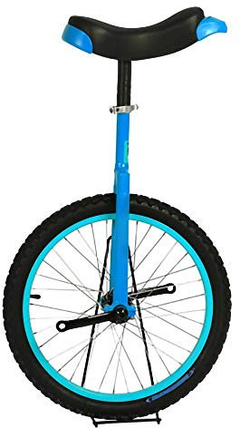 Einrad,Kinder Erwachsene AnfäNger Einstellbare Rutschfeste Balance Radfahren ÜBung Akrobatisches Fitnessrad Geeignete HöHe 140 bis 150 CM / 18 Zoll/Blau