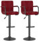 Bussandri Exclusive - Barhocker 2 Stk. Weinrot Samt
