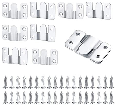 NINOMA 10 Stück Unterputz-Halterung, ineinandergreifende Hängemöbel-Verbindungsstücke, Edelstahl-Wandhalterung, Bilderrahmen-Halterungen