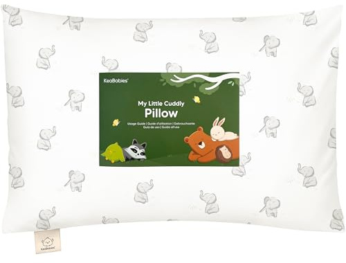 KeaBabies Almohada para niño pequeño con Funda de Almohada - Mi Almohada pequeña de Abrazo, Viscosa derivada de bambú, Almohadas para Dormir, Almohada para niños, Almohadas pequeñas de Viaje (Elly)