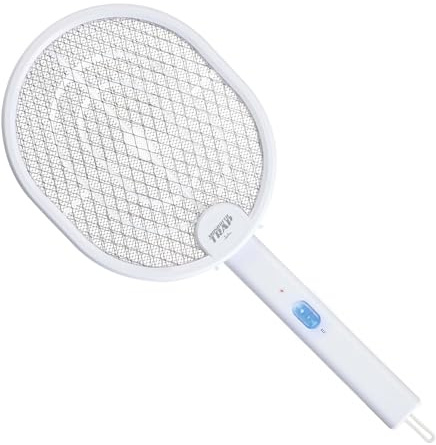 JATA MOST3540 - Raqueta Matamoscas Eléctrica y Matamosquitos. para Interior y Exterior. Cobertura de 30 m2. Recargable con USB. Modo: Fijo o Raqueta. Uso: de sobremesa o colgado