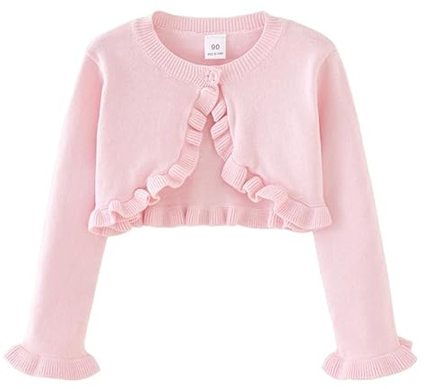 Bolero de manga larga para niña, chaqueta festiva, chaqueta de punto para boda, comunión, cárdigan