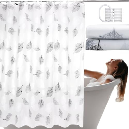 ZLXFT Rideau de Douche,Imperméable Rideaux Baignoire,Rideau De Douche Imperméable,Rideau de Baignoire,Anti Moisissure Rideau de Douche,Rideau de Douche Polyester,pour Salle de Bain
