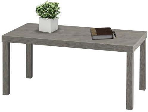 URBNLIVING Coffee Sofa Side End Desk Table for Living Room, Home Office, Functional Accent Furniture, Stylish Desk Table for Office or Living Room, Modern Home Wooden Furniture - Cedar Grey