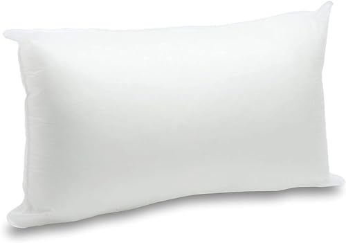 AMANSTYLE LTD Cushion Inner Pad (Pack of 1) 30 x 50 cm (12 x 20) Bounce Back Hollowfibre Pillow Insert – Hypoallergenic Cushion Stuffers for Sofa, Bed & Chair – UK Made