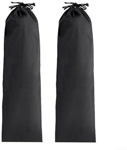 Floweringbeter Bolsa larga con cordón, impermeable, para postes de tienda de campaña, con cierre de cordón, acceso rápido, trípode, paraguas, negro, funda de transporte