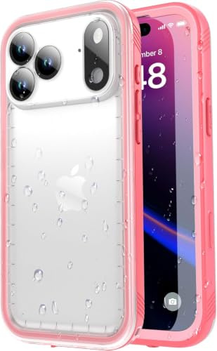 SPORTLINK Skal för iPhone 18 Pro, iphone 17 Pro Vattentätt 360 Case, Rosa
