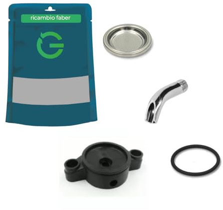 G GRIMALDI Kit Ricambi Compatibili Faber- Vano Porta Cialda - Filtro Doccia - Oring - Beccuccio per Macchine da Caffè in Cialde