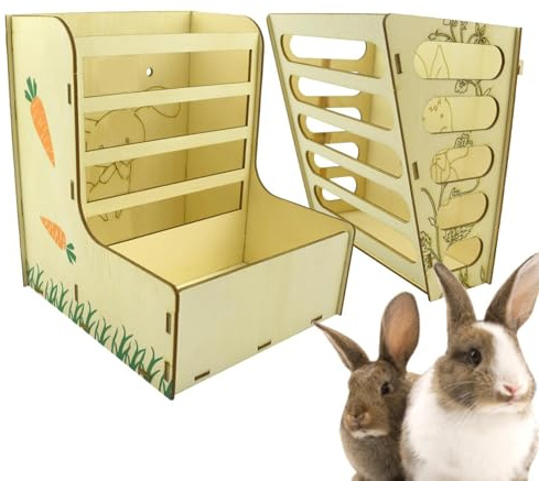 Dispensador de Heno Resistente Rack Alimentador Para Animales Pequeños