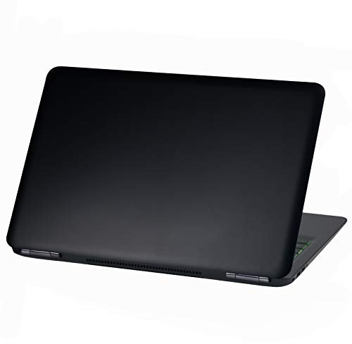 Laptop Folie Cover Abstrakt Klebefolie Notebook Aufkleber Schutzhülle selbstklebend Vinyl Skin Sticker (Lp26 Matt Schwarz, 13-14 Zoll)