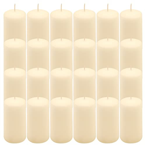 Stumpenkerze creme Höhe 10 cm Ø 5 cm lange Brenndauer Rund-Kerze Säulenkerzen Kerzen-Deko Tafelkerzen Weihnachts-Kerzen Hochzeits-Deko (24)