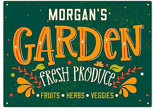 Custom Garden Signs, Personalized Sign for Garden, Ideal for Mom, Mother Or Sign, 10x14 Inches, Rust Free .040 Aluminum, Fade Resistant, Made in USA by Sigo Signs