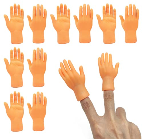 TSHAOUN 10 Pcs Tiny Hands, Mini Main Gauche Main Droite Petite Main Petits Doigts Marionnettes à Doigts Mini Doigt pour Les Jeux, Les Fêtes, l'interaction avec Les Animaux de Compagnie