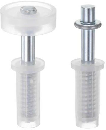 sourcing map 2pcs Bifold Door Hardware Kit Include Top Pivot & Guide Wheel Bi-fold Closet Door Hardware Kit for Folding Pocket Door Accordion Door Barn Door