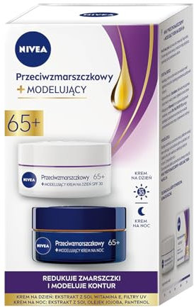 NIVEA Confezione da 2 - ANTIRUGHE + Crema Giorno Modellante e Crema Notte 65+ (2 x 50 ml)