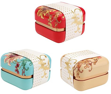 PRETYZOOM 3piezas Latas De Té y Cajas Metálicas Con Tapa Almacenamiento Sellado Para Té