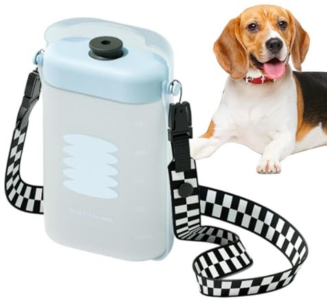 Große Hunde Wasserflasche | Hund Wasserspender | Verstellbare Hund Wasserflasche | Reise Wasserflasche | Welpen Wasserflasche | Wasserspender mit Aufbewahrungsbox und Kotbeutel Hund Gassi gehen