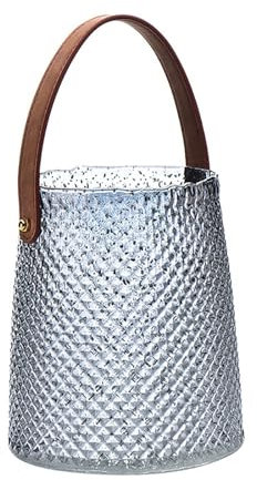 Jarrones Decorativos Modernos De Cristal En Forma De Bolso Jarrón De Vidrio con Pecera, Jarrones De Cristal En Forma De Bolso para Flores, Frutas, Popurrí, Peces Pequeños, Dulces(Gray,Large)