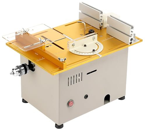 STMKB Sega Circolare da Tavolo di Precisione da 300 W, Mini Sega Circolare Portatile E Versatile, Angolo Regolabile, Diverse profondità di Taglio da 0 a 29 Mm. Motore Potente, per Lavori Artigianali.