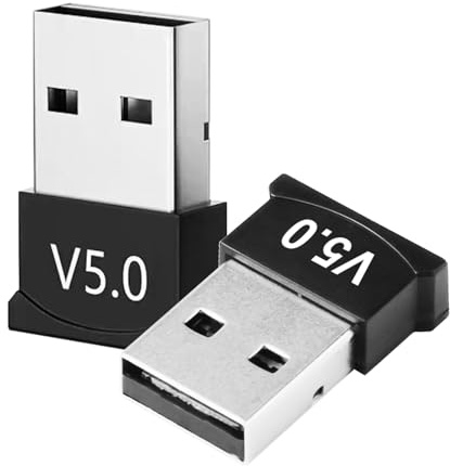 2PCS Bluetooth Adapter 5.0 USB for PC Computer Laptop Wireless Bluetooth Adaptor Dongle Audio Transmitter Receiver for Windows 7 8 10 Plug and Play Wireless Transfer for Headset Speaker Keyboard