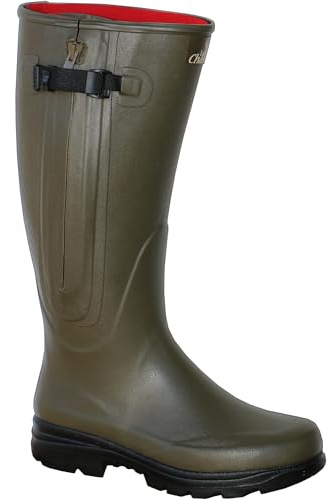 La Chasse Oefele Jagd & Outdoor Shop - Botas de goma de neopreno con cremallera para hombre y mujer, verde oliva, 43 EU