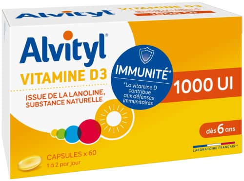 Alvityl - Vitamine D3 1000 UI - 60 Capsules - Dès 6 ans