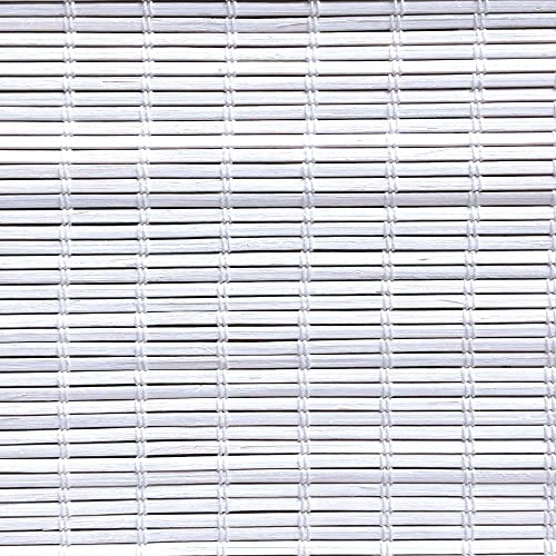 MADECOSTORE Roll'up Bambou Fines Lattes pour intérieur et extérieur - Blanc - L80 x H250cm