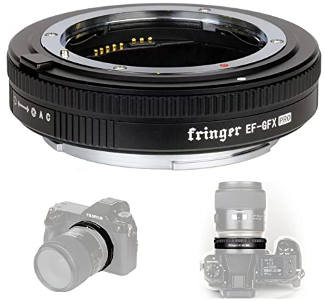Fringer EF-GFX Pro Objektivadapter AF Eingebaute elektronische Blende für EOS Tamr Sigm Objektiv zu FX GFX Kameras GFX100 GFX100S GFX50S GFX50R GFX50SII.(EF-GFX Pro)