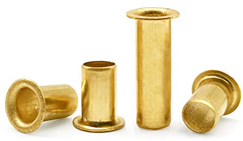 (1 kilogramme) Rivet creux en laiton avec œillet en cuivre, M4 x 6 mm, utilisé pour connecter du métal, des armoires de contrôle électriques, du cuir, du plastique, etc.