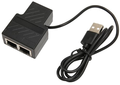Sxhlseller Adaptador Divisor RJ45, Acoplador Divisor Ethernet 1 a 2 HUB de Doble Enchufe, Conector de Red LAN de 100 Mbps para Cat5 Cat5e Cat6 Cat7 Cat8