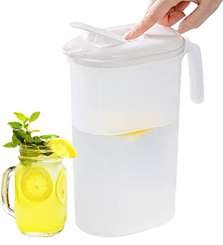 Carafes, cruches de réfrigérateur avec couvercle de pichet de couvercle fuite de frigo-eau de porte pour les boissons au thé de glace 1.8L