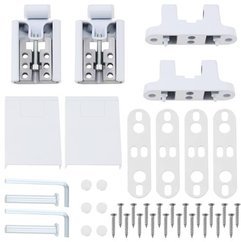 EMSea 2 Juegos de Bisagras de Bandera para Puerta Bisagras de Puerta Resistentes Puertas Francesas de PVC Bisagra Izquierda Derecha Utilizada para Puertas de Acero de Plástico Y Puertas de Balcón