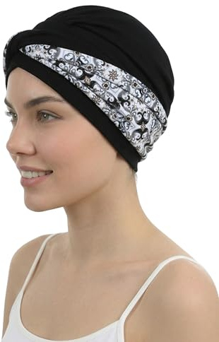 Deresina Copricapo Aura Turbante (Paisley Nero)