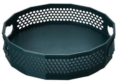 HANFEN Portaspezie, Portaspezie Girevole In Metallo, Accesso Rotante A 360°, Portaspezie Ad Altezza Regolabile For Carosello Da Cucina, Bancone 'Armadio Porta Spezie(Green,22.5x6.5cm)
