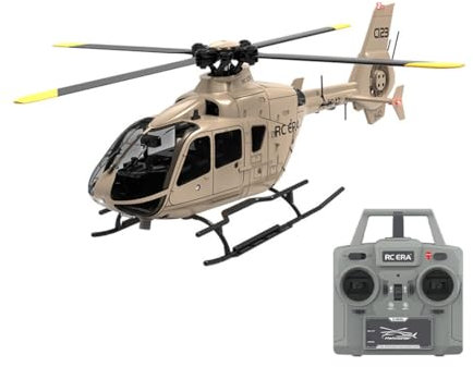 NULA RC Hubschrauber Spielzeug für Erwachsene, C123 1/36 EC135 Ferngesteuertes Helicopter 2.4G 6CH Einmotoriges Gyroskopisches Fluggerät RC Flugzeug für Anfänger - RTF Version