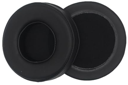 Almohadillas de Repuesto universales (65-110mm) - Almohadillas de Espuma con Memoria de Cuero PU para Auriculares, Accesorios para Fundas de Auriculares (80mm)