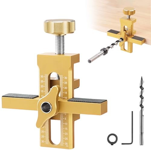 Outil de positionnement de porte d'armoire réglable : robuste et facile à utiliser Positionneur d'installation de porte d'armoire pour le travail du bois l'installation de portes d'armoires (orange)